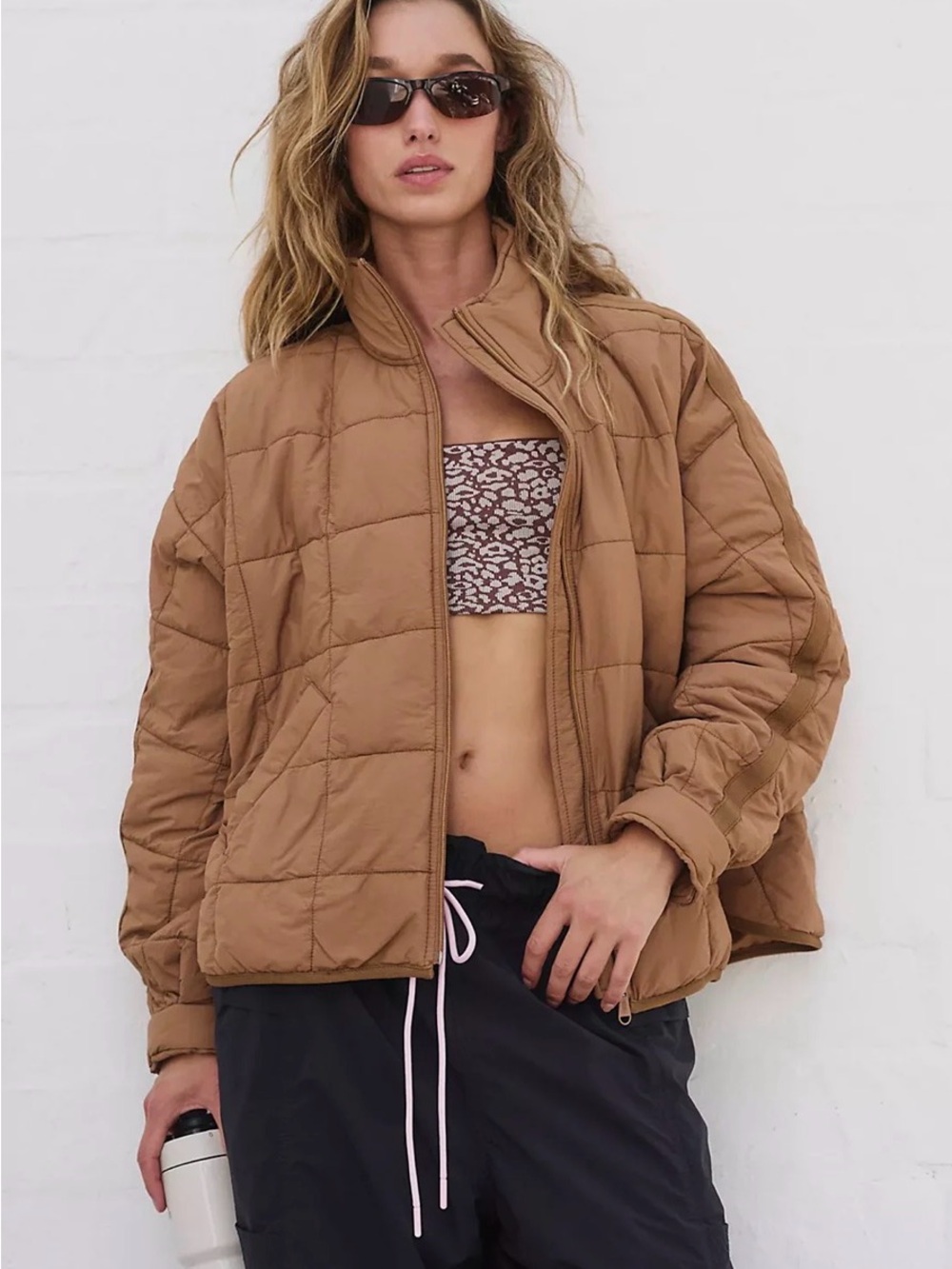 Free People Movement Pippa Packable Puffer Jacket in Twig